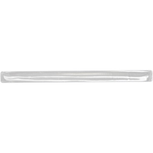 RFX™ 38 Cm Reflektierendes PVC Schnapparmband , weiß, PVC, Vinyl, Metall, 38,00cm x 3,00cm (Länge x Breite), Bild 1