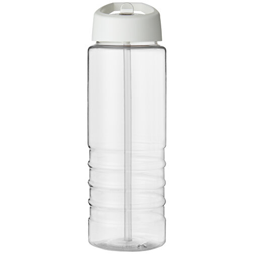 H2O Active® Treble 750 Ml Sportflasche Mit Ausgussdeckel , transparent / weiss, PET Kunststoff, 72% PP Kunststoff, 17% SAN Kunststoff, 11% PE Kunststoff, 22,80cm (Höhe), Bild 4
