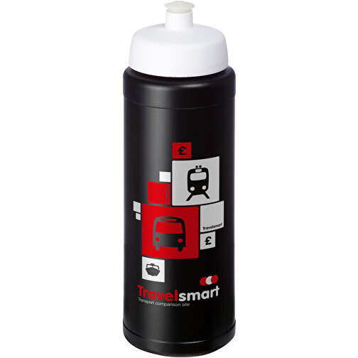 Baseline® Plus Grip 750 Ml Sportflasche Mit Sportdeckel , schwarz / weiß, HDPE Kunststoff, PP Kunststoff, 23,60cm (Höhe), Bild 2