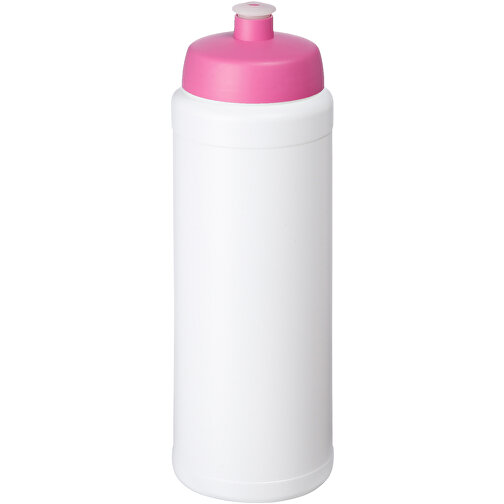 Baseline® Plus Grip 750 Ml Sportflasche Mit Sportdeckel , weiss / rosa, HDPE Kunststoff, PP Kunststoff, 23,60cm (Höhe), Bild 1
