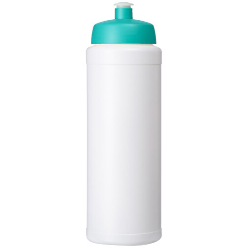 Baseline® Plus Grip 750 Ml Sportflasche Mit Sportdeckel , weiss / aquablau, HDPE Kunststoff, PP Kunststoff, 23,60cm (Höhe), Bild 4