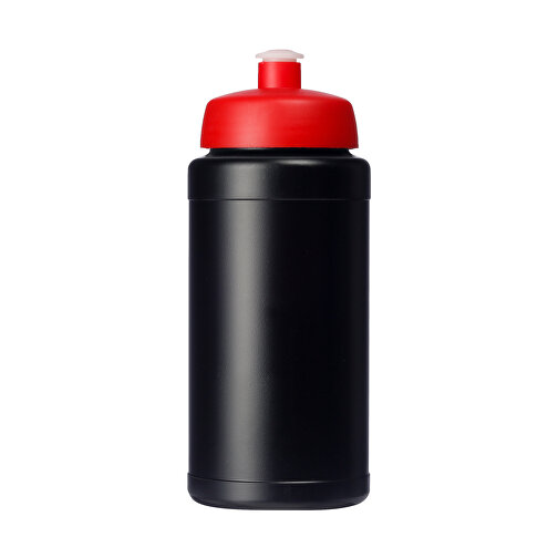 Baseline® Plus 500 Ml Flasche Mit Sportdeckel , schwarz / rot, HDPE Kunststoff, PP Kunststoff, 18,50cm (Höhe), Bild 4