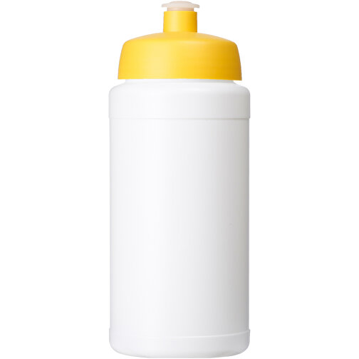 Baseline® Plus 500 Ml Flasche Mit Sportdeckel , weiß / gelb, HDPE Kunststoff, PP Kunststoff, 18,50cm (Höhe), Bild 3