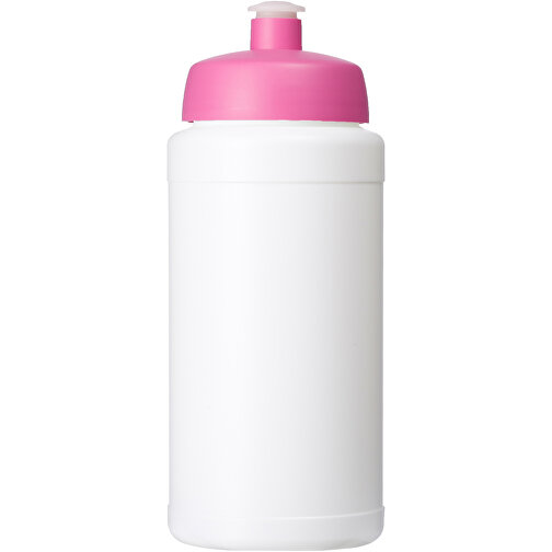 Baseline® Plus 500 Ml Flasche Mit Sportdeckel , weiss / rosa, HDPE Kunststoff, PP Kunststoff, 18,50cm (Höhe), Bild 3