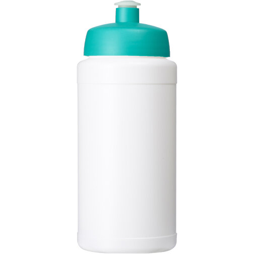 Baseline® Plus 500 Ml Flasche Mit Sportdeckel , weiss / aquablau, HDPE Kunststoff, PP Kunststoff, 18,50cm (Höhe), Bild 3