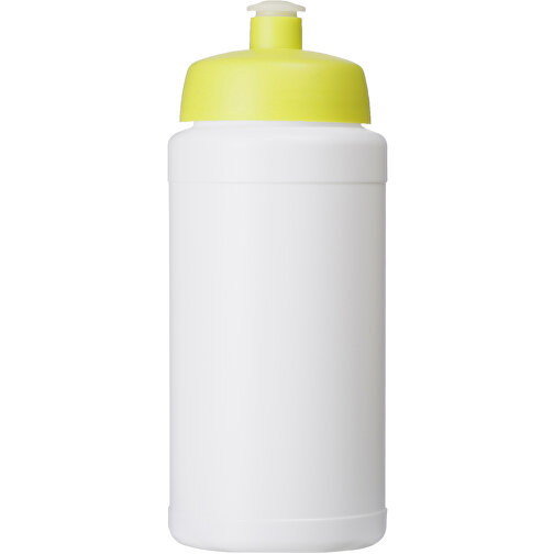 Baseline® Plus 500 Ml Flasche Mit Sportdeckel , weiß / limone, HDPE Kunststoff, PP Kunststoff, 18,50cm (Höhe), Bild 3