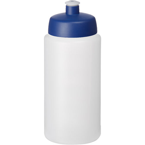 Baseline® Plus Grip 500 Ml Sportflasche Mit Sportdeckel , transparent / blau, HDPE Kunststoff, PP Kunststoff, 18,50cm (Höhe), Bild 1