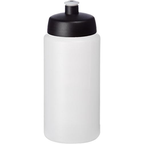 Baseline® Plus Grip 500 Ml Sportflasche Mit Sportdeckel , transparent / schwarz, HDPE Kunststoff, PP Kunststoff, 18,50cm (Höhe), Bild 1