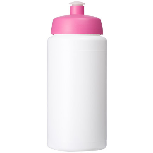 Baseline® Plus Grip 500 Ml Sportflasche Mit Sportdeckel , weiß / rosa, HDPE Kunststoff, PP Kunststoff, 18,50cm (Höhe), Bild 4