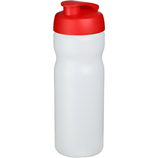 Baseline® Plus 650 Ml Sportflasche Mit Klappdeckel , transparent / rot, HDPE Kunststoff, PP Kunststoff, 22,30cm (Höhe), Bild 1