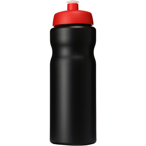 Baseline® Plus 650 Ml Sportflasche , schwarz / rot, HDPE Kunststoff, PP Kunststoff, 22,30cm (Höhe), Bild 3