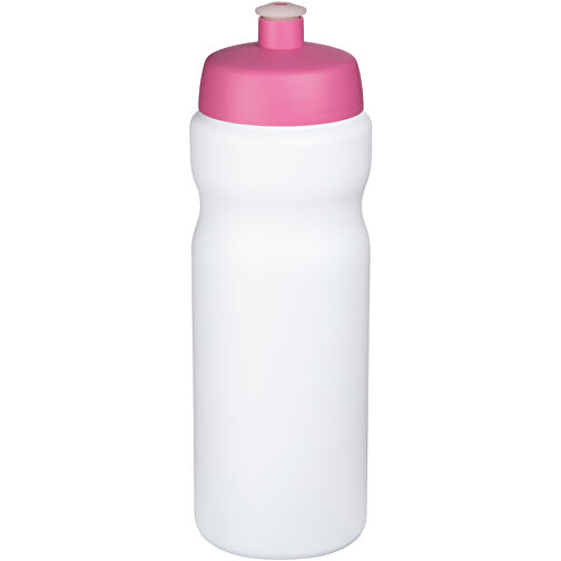 Baseline® Plus 650 Ml Sportflasche , weiß / rosa, HDPE Kunststoff, PP Kunststoff, 22,30cm (Höhe), Bild 1