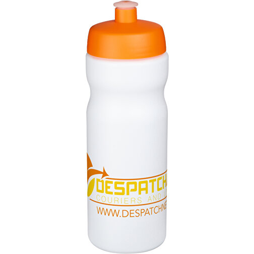 Baseline® Plus 650 Ml Sportflasche , weiß / orange, HDPE Kunststoff, PP Kunststoff, 22,30cm (Höhe), Bild 2