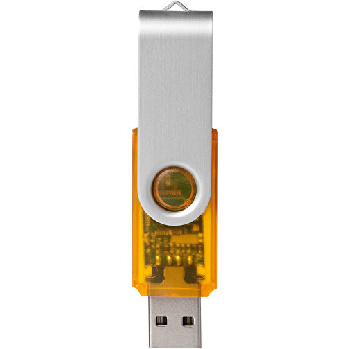 Rotate Transculent USB-Stick , orange MB , 1 GB , Kunststoff, Aluminium MB , 5,80cm x 1,90cm x 1,00cm (Länge x Höhe x Breite), Bild 3