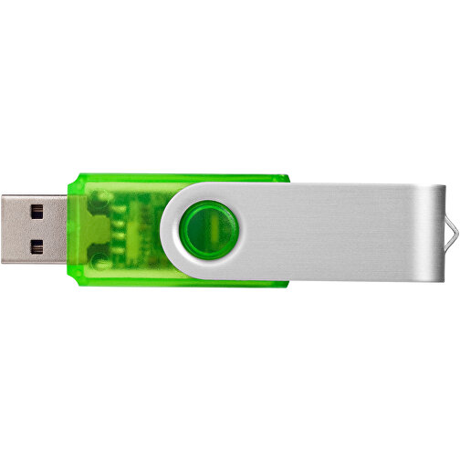 Rotate Transculent USB-Stick , grün MB , 8 GB , Kunststoff, Aluminium MB , 5,80cm x 1,90cm x 1,00cm (Länge x Höhe x Breite), Bild 6