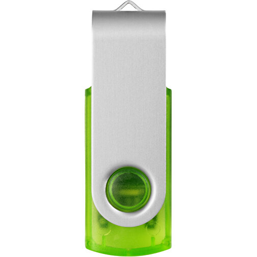 Rotate Transculent USB-Stick , grün MB , 1 GB , Kunststoff, Aluminium MB , 5,80cm x 1,90cm x 1,00cm (Länge x Höhe x Breite), Bild 4