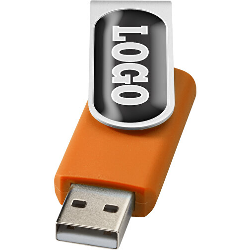 Rotate Doming USB-Stick , orange MB , 32 GB , Kunststoff, Aluminium MB , 5,80cm x 1,90cm x 1,00cm (Länge x Höhe x Breite), Bild 1
