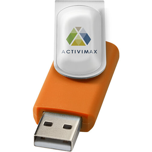 Rotate Doming USB-Stick , orange MB , 16 GB , Kunststoff, Aluminium MB , 5,80cm x 1,90cm x 1,00cm (Länge x Höhe x Breite), Bild 2
