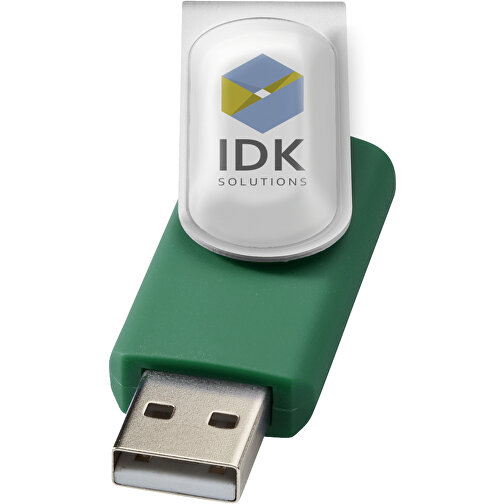 Rotate Doming USB-Stick , grün MB , 32 GB , Kunststoff, Aluminium MB , 5,80cm x 1,90cm x 1,00cm (Länge x Höhe x Breite), Bild 2