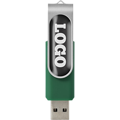 Rotate Doming USB-Stick , grün MB , 8 GB , Kunststoff, Aluminium MB , 5,80cm x 1,90cm x 1,00cm (Länge x Höhe x Breite), Bild 3