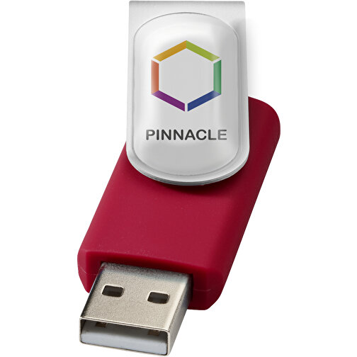 Rotate Doming USB-Stick , rot MB , 16 GB , Kunststoff, Aluminium MB , 5,80cm x 1,90cm x 1,00cm (Länge x Höhe x Breite), Bild 2