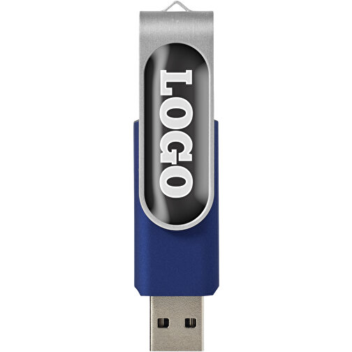 Rotate Doming USB-Stick , blau MB , 32 GB , Kunststoff, Aluminium MB , 5,80cm x 1,90cm x 1,00cm (Länge x Höhe x Breite), Bild 3