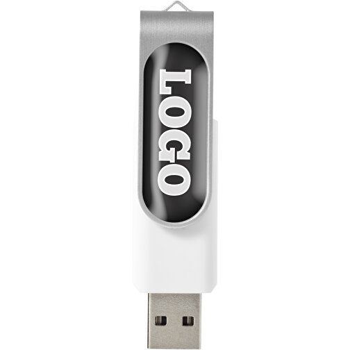 Rotate Doming USB-Stick , weiß MB , 32 GB , Kunststoff, Aluminium MB , 5,80cm x 1,90cm x 1,00cm (Länge x Höhe x Breite), Bild 3