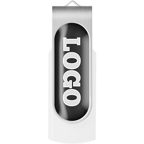 Rotate Doming USB-Stick , weiss MB , 16 GB , Kunststoff, Aluminium MB , 5,80cm x 1,90cm x 1,00cm (Länge x Höhe x Breite), Bild 4