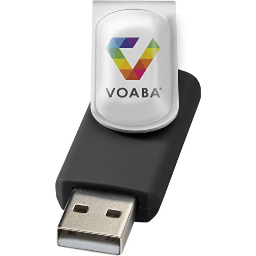 Rotate Doming USB-Stick , schwarz MB , 8 GB , Kunststoff, Aluminium MB , 5,80cm x 1,90cm x 1,00cm (Länge x Höhe x Breite), Bild 2