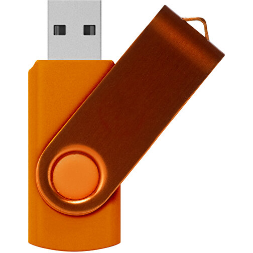 Rotate Metallic USB-Stick , orange MB , 1 GB , Kunststoff, Aluminium MB , 5,80cm x 1,90cm x 1,00cm (Länge x Höhe x Breite), Bild 1