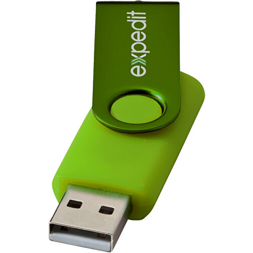 Rotate Metallic USB-Stick , limone MB , 16 GB , Kunststoff, Aluminium MB , 5,80cm x 1,90cm x 1,00cm (Länge x Höhe x Breite), Bild 2