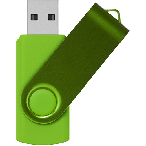 Rotate Metallic USB-Stick , limone MB , 8 GB , Kunststoff, Aluminium MB , 5,80cm x 1,90cm x 1,00cm (Länge x Höhe x Breite), Bild 1