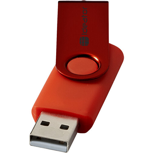 Rotate Metallic USB-Stick , dunkelrot MB , 32 GB , Kunststoff, Aluminium MB , 5,80cm x 1,90cm x 1,00cm (Länge x Höhe x Breite), Bild 2