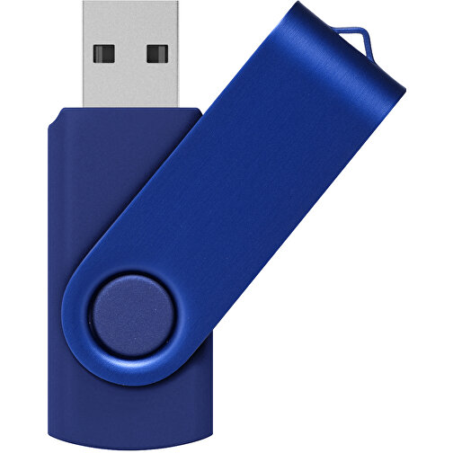 Rotate Metallic USB-Stick , blau MB , 8 GB , Kunststoff, Aluminium MB , 5,80cm x 1,90cm x 1,00cm (Länge x Höhe x Breite), Bild 1