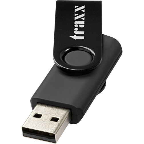Rotate Metallic USB-Stick , schwarz MB , 1 GB , Kunststoff, Aluminium MB , 5,80cm x 1,90cm x 1,00cm (Länge x Höhe x Breite), Bild 2