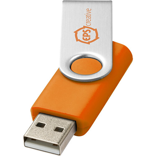 Rotate USB-Stick , orange MB , 8 GB , Kunststoff, Aluminium MB , 5,80cm x 1,90cm x 1,00cm (Länge x Höhe x Breite), Bild 2