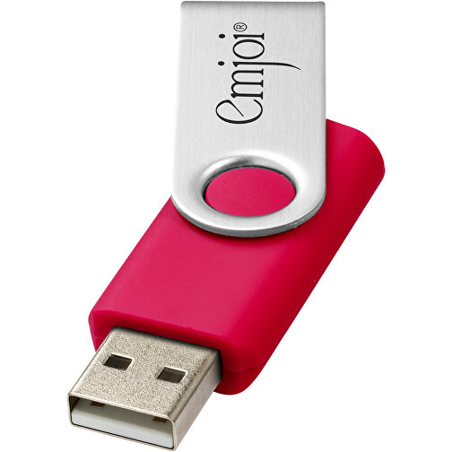 Rotate USB-Stick , magenta MB , 8 GB , Kunststoff, Aluminium MB , 5,80cm x 1,90cm x 1,00cm (Länge x Höhe x Breite), Bild 2