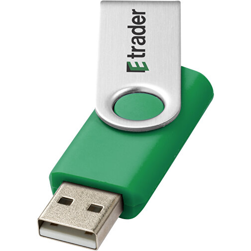 Rotate USB-Stick , grün MB , 16 GB , Kunststoff, Aluminium MB , 5,80cm x 1,90cm x 1,00cm (Länge x Höhe x Breite), Bild 2