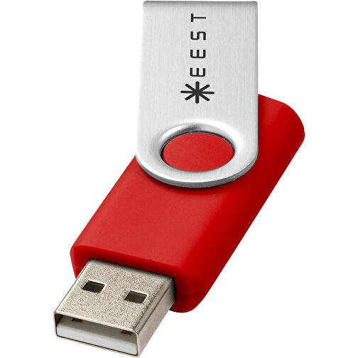 Rotate USB-Stick , mittelrot MB , 32 GB , Kunststoff, Aluminium MB , 5,80cm x 1,90cm x 1,00cm (Länge x Höhe x Breite), Bild 2