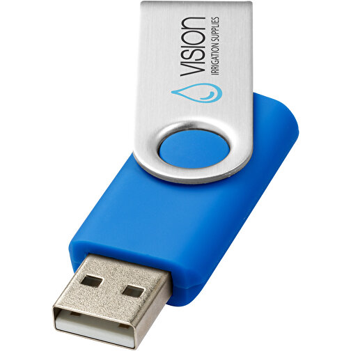 Rotate USB-Stick , mittelblau MB , 2 GB , Kunststoff, Aluminium MB , 5,80cm x 1,90cm x 1,00cm (Länge x Höhe x Breite), Bild 2