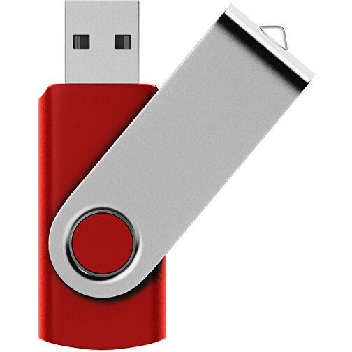 Rotate USB-Stick , rot MB , 16 GB , Kunststoff, Aluminium MB , 5,80cm x 1,90cm x 1,00cm (Länge x Höhe x Breite), Bild 1