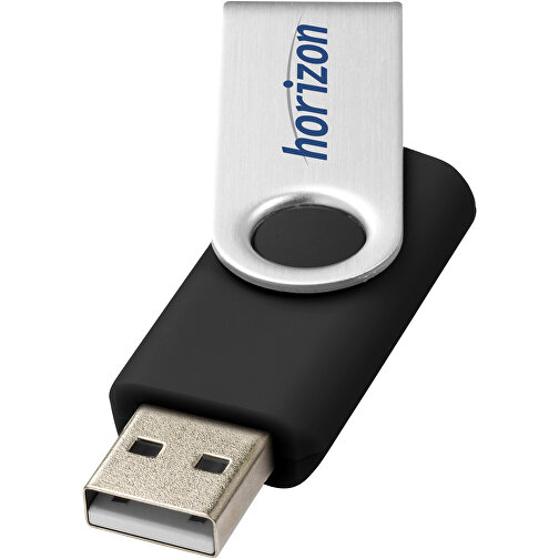 Rotate USB-Stick , schwarz MB , 4 GB , Kunststoff, Aluminium MB , 5,80cm x 1,90cm x 1,00cm (Länge x Höhe x Breite), Bild 2