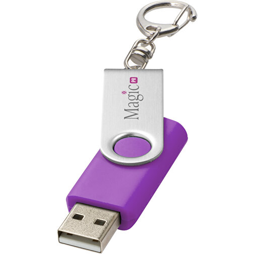 Rotate Mit Schlüsselanhänger USB-Stick , lila MB , 32 GB , Kunststoff, Aluminium MB , 5,80cm x 1,90cm x 1,00cm (Länge x Höhe x Breite), Bild 2
