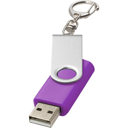 Rotate Mit Schlüsselanhänger USB-Stick , lila MB , 4 GB , Kunststoff, Aluminium MB , 5,80cm x 1,90cm x 1,00cm (Länge x Höhe x Breite), Bild 1