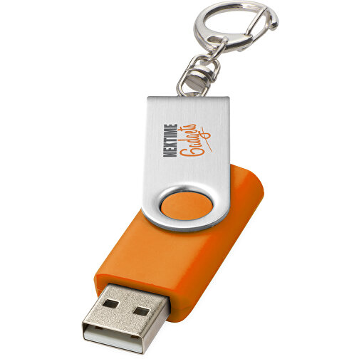 Rotate Mit Schlüsselanhänger USB-Stick , orange MB , 32 GB , Kunststoff, Aluminium MB , 5,80cm x 1,90cm x 1,00cm (Länge x Höhe x Breite), Bild 2