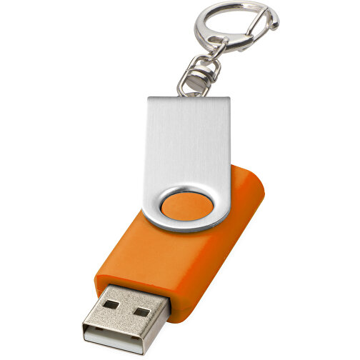 Rotate Mit Schlüsselanhänger USB-Stick , orange MB , 8 GB , Kunststoff, Aluminium MB , 5,80cm x 1,90cm x 1,00cm (Länge x Höhe x Breite), Bild 1