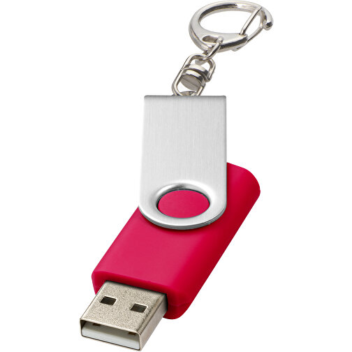Rotate Mit Schlüsselanhänger USB-Stick , magenta MB , 4 GB , Kunststoff, Aluminium MB , 5,80cm x 1,90cm x 1,00cm (Länge x Höhe x Breite), Bild 1