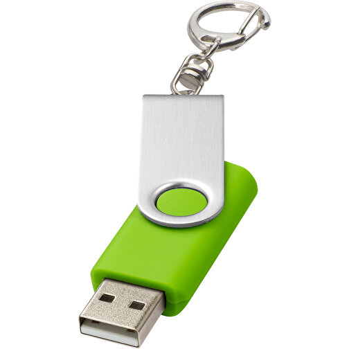 Rotate Mit Schlüsselanhänger USB-Stick , limone MB , 1 GB , Kunststoff, Aluminium MB , 5,80cm x 1,90cm x 1,00cm (Länge x Höhe x Breite), Bild 1
