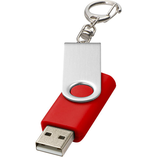 Rotate Mit Schlüsselanhänger USB-Stick , mittelrot MB , 32 GB , Kunststoff, Aluminium MB , 5,80cm x 1,90cm x 1,00cm (Länge x Höhe x Breite), Bild 1