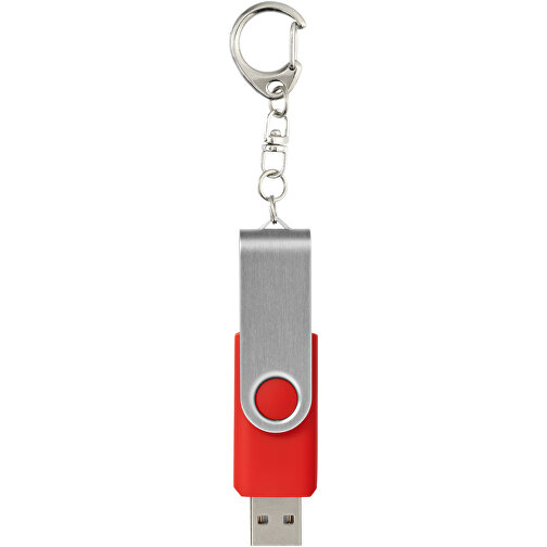 Rotate Mit Schlüsselanhänger USB-Stick , hellrot MB , 4 GB , Kunststoff, Aluminium MB , 5,80cm x 1,90cm x 1,00cm (Länge x Höhe x Breite), Bild 3